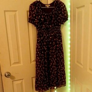 Floral Kids Dress - Maroon Size 12